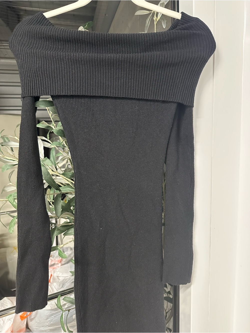 Princess Polly Off the Shoulder Black Maxi Dress